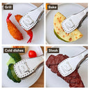 Axyaa Little Bear Pattern Stainless Steel BBQ Tongs - Non-Slip Grip, Multi-Use Utensil