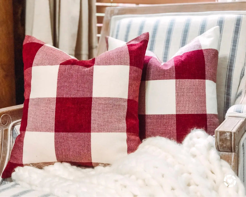 Plaid Pillow Covers 45x45cm for Cozy Home Decor - Axyaa
