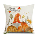 Axyaa Thanksgiving Pumpkin Maple Leaf Pillow Cover