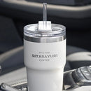 Axyaa Stainless Steel Double Drink Insulation Cup with Straw