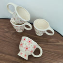 Axyaa Floral Hand-Kneaded Mug with Fresh and Elegant Design