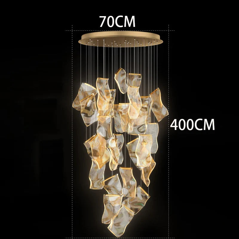 Axyaa Staircase Chandeliers LED Pendant Light Lamps for Modern Living Room