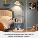 Axyaa Cute Apple Floor Lamp with Side Table, LED Light, Modern Decor for Small Living Room