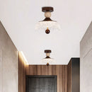 Axyaa French Retro Medieval Cloakroom Ceiling Light Yellow Stone Foyer Light