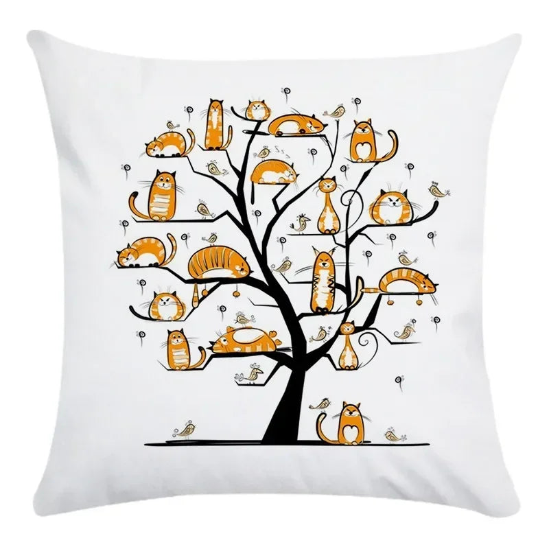 Axyaa Tree Pattern Office Chair Cushion Cover