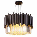 Axyaa Luxury Black Crystal Chandelier for Living & Dining Room décor