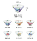 Axyaa 6-inch High Feet Noodle Bowl: Porcelain Ceramic Soup Bowl with Anti-scalding Rim