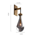 Axyaa Water Droplet Crystal LED Wall Light - Copper Bedroom Living Room Bathroom Mirror Lamp