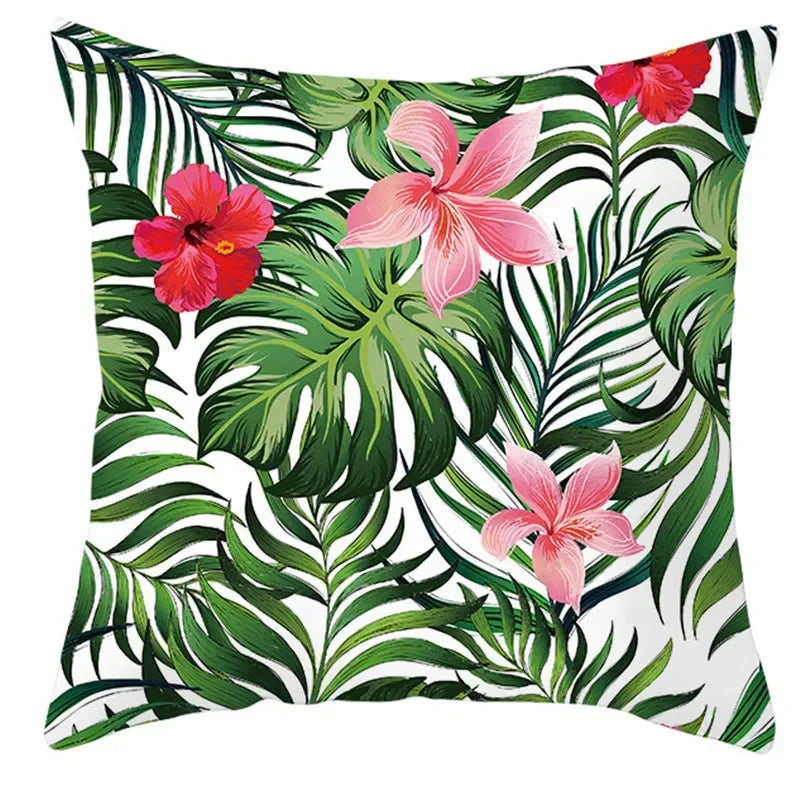 Axyaa Tropical Plants Flower Pillowcase