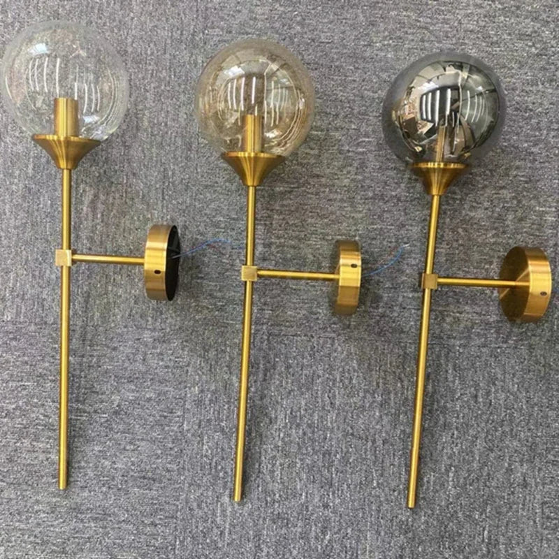Axyaa Modern Nordic Glass Ball Wall Sconce Lighting for Home Decor