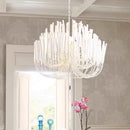 Axyaa French Retro Cream Chandelier for Living Room, Bedroom, Hotel or Restaurant Lighting