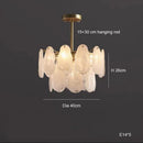 Axyaa Nordic White Cloud Glass LED Pendant Light Chandelier