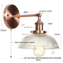 Axyaa Industrial Vintage Iron Bedside Wall Lamp With LED Light