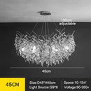 Axyaa Modern Crystal Ceiling Chandelier LED Pendant Lamp for Home Decor