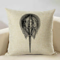 Axyaa Octopus Personality Linen Pillowcase for Marine Life Sofa Decoration