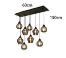 Axyaa Stainless Steel LED Chandelier Nordic Pendant Light for Dining Room & Living Room