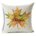 Axyaa Pumpkin Plant Linen Throw Pillowcases for Home Decor