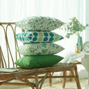 Axyaa Tropical Leaves Outdoor Pillow Covers - Palm Leaf Plant Decor for Patio Garden