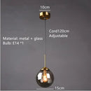 Axyaa Glass Bubble Chandelier: Vintage Industrial Lighting Design for Living, Bedroom, Kitchen Island