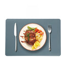 Axyaa Green Leather Placemats Set for Dining Table - Reversible & Wipeable