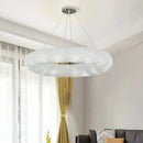Axyaa Luxury Crystal Pendant Light with LED E14 Bulbs for Living Room