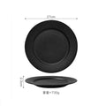 Axyaa Matte Ceramic Steak Plate Dessert Pasta Serving Dish Circular Flat Tableware