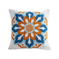 Axyaa Retro Embroidered Square Sofa Pillows for American Rustic Style Décor