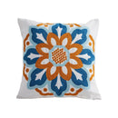 Axyaa Retro Embroidered Square Sofa Pillows for American Rustic Style Décor