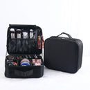 Axyaa Makeup Train Case Cosmetic Organizer with Adjustable Dividers