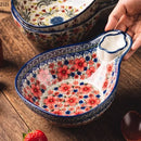 Axyaa Retro Floral Ceramic Dumpling Plate Set