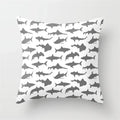 Axyaa Geometric Pillow Covers: Modern Grey Polyester Throw Pillow Cover
