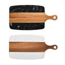 Axyaa Marble Splice Acacia Wood Chopping Board for Cheese Bread Charcuterie