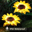 Axyaa Solar Sunflower Lawn Light: Waterproof Outdoor Garden Decoration LED Lamp