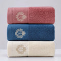 Axyaa Embroidered Cotton Towel Set for Home Households