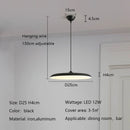 Axyaa Nordic LED Chandelier Macaron Saucer Bar Pendant Light for Living Bedroom