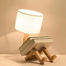 Axyaa Wooden Robot Desk Lamp - Modern Nordic Style Night Light