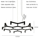 Axyaa Modern Luxury Metal Pendant Chandelier LED Indoor Light Fixture