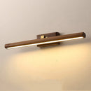 Axyaa Luxury Walnut Wood Bathroom Mirror Light 40CM 8W LED Wall Lamp