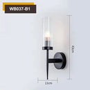 Axyaa Gold LED Candlestick Wall Sconce Europe Metal Glass Lighting Fixtures Decor