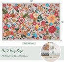 Axyaa Retro Floral Print Soft Living Room Carpet - Nordic Style Bedside Rug