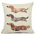 Axyaa Christmas Sausage Style Cushion Cover | Festive Dog Decorative Pillow Cover 45x45cm