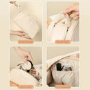 Axyaa High-Capacity Organ Pillow PU Leather Makeup Bag