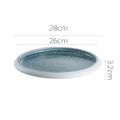 Axyaa Circular Ceramic Restaurant Service Plate Set