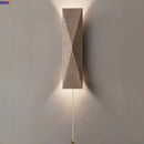 Axyaa Industrial Vintage LED Wall Lamp Yellow Travertine Stone Staircase Lighting