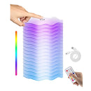 Axyaa RGB Wave Shape Mood Desk Lamp: Touch/Remote Control Dimming for Bedroom & Living Room