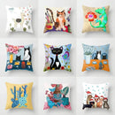 Axyaa Cute Animal Print Polyester Pillowcase for Bedroom Living Room 45x45cm