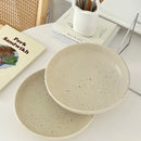 Axyaa Nordic Ceramic Ink Splatter Bowl - Large Soup & Salad Plate