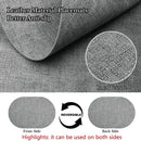 Axyaa Oval Faux Leather Placemats Set - Waterproof, Heat Resistant Cafe Dining Mats
