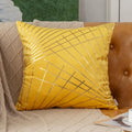 Luxury Gold-Embossed Velvet Throw Pillowcase by Axyaa - Elegant Home Decor Solution