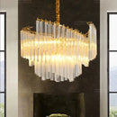Axyaa Crystal Chandelier Pendant Light for Living and Dining Room Lighting